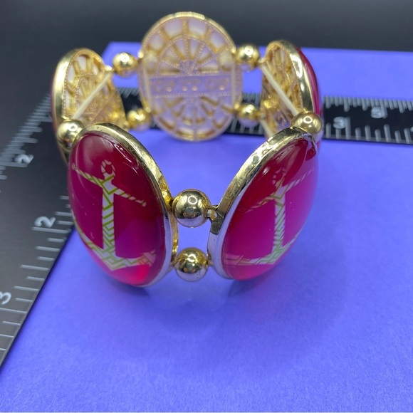 TOP IT OFF Pink & Gold Anchor Chunky Bracelet - Picture 5 of 5